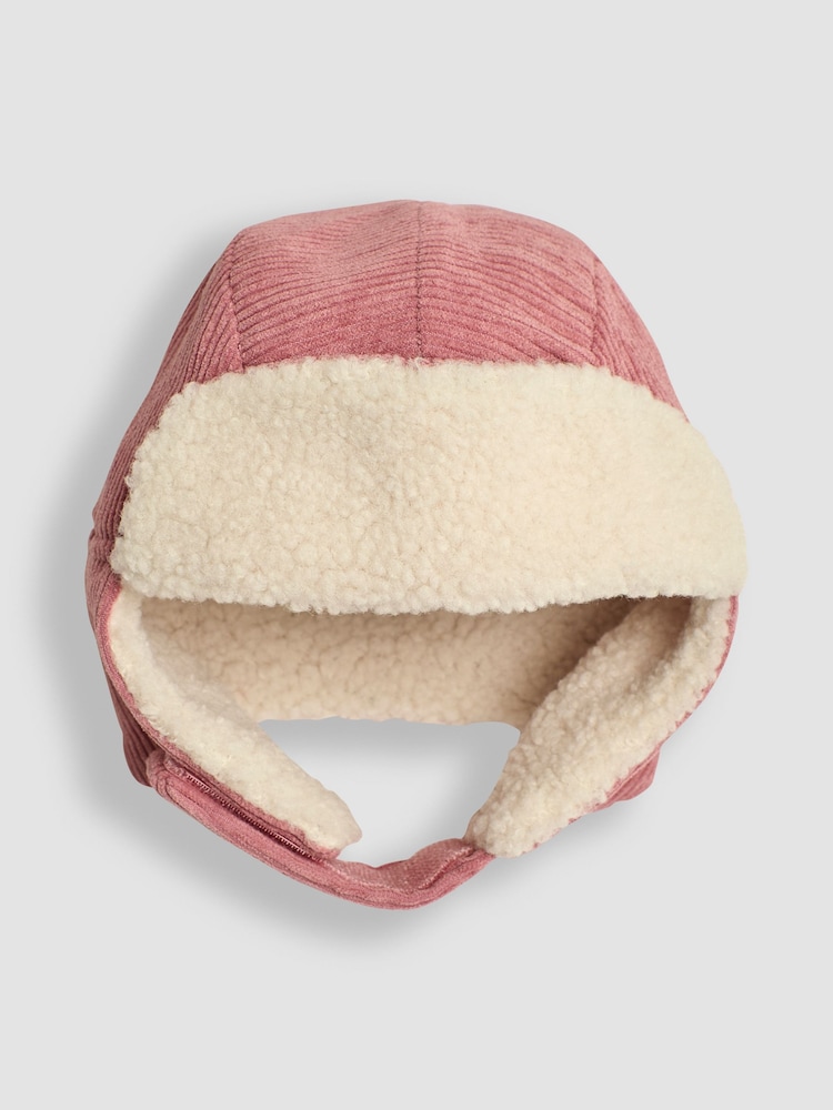 Rosa - JoJo Maman Bébé Cosy Cord Hat - Imagen 1 de 3