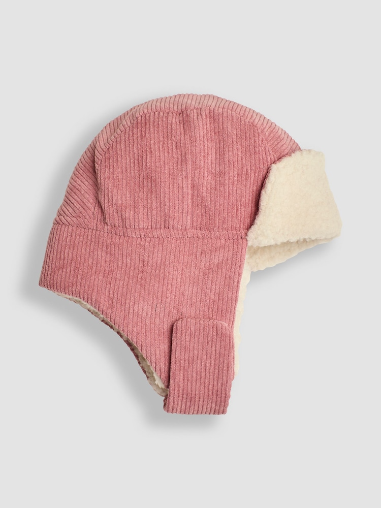 Rosa - JoJo Maman Bébé Cosy Cord Hat - Imagen 2 de 3