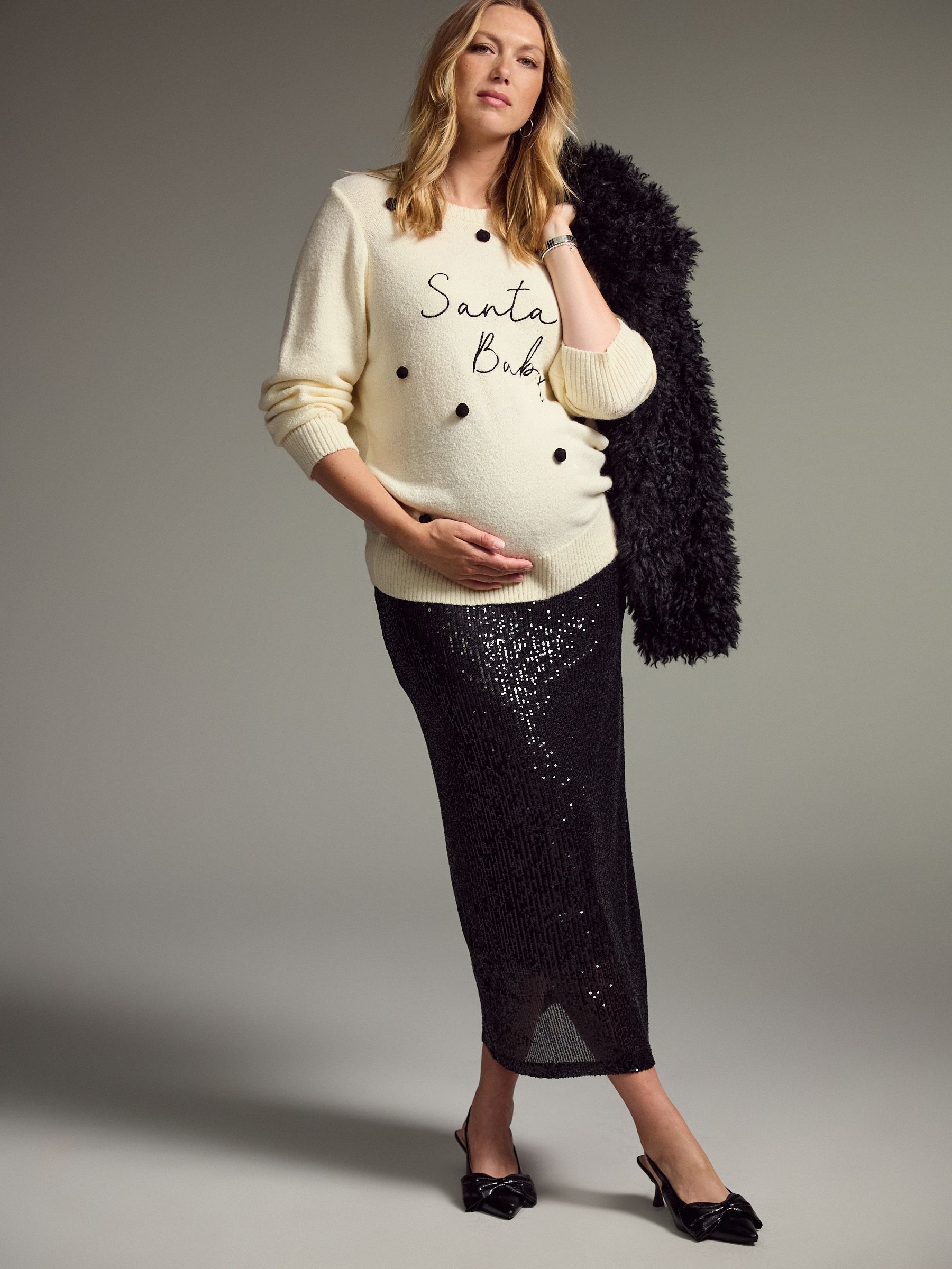 White maternity jumper hot sale
