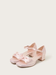 Monsoon Pink Satin Platform Sandals - Image 1 of 4