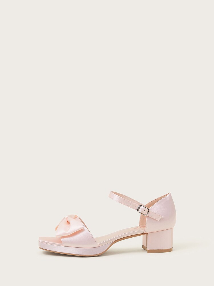 Monsoon Pink Satin Platform Sandals - Image 3 of 4