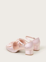 Monsoon Pink Satin Platform Sandals - Image 4 of 4