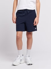 Lee Blue Dark Boys 100% Cotton Badge Shorts - Image 1 of 6
