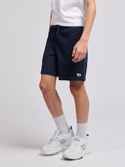 Lee Blue Dark Boys 100% Cotton Badge Shorts - Image 5 of 6