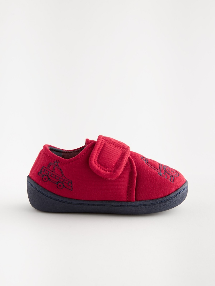 Red Transport Touch Fastening Cupsole Slippers - Image 2 of 6 Red Transport Touch Fastening Cupsole Slippers - Image 2 of 6