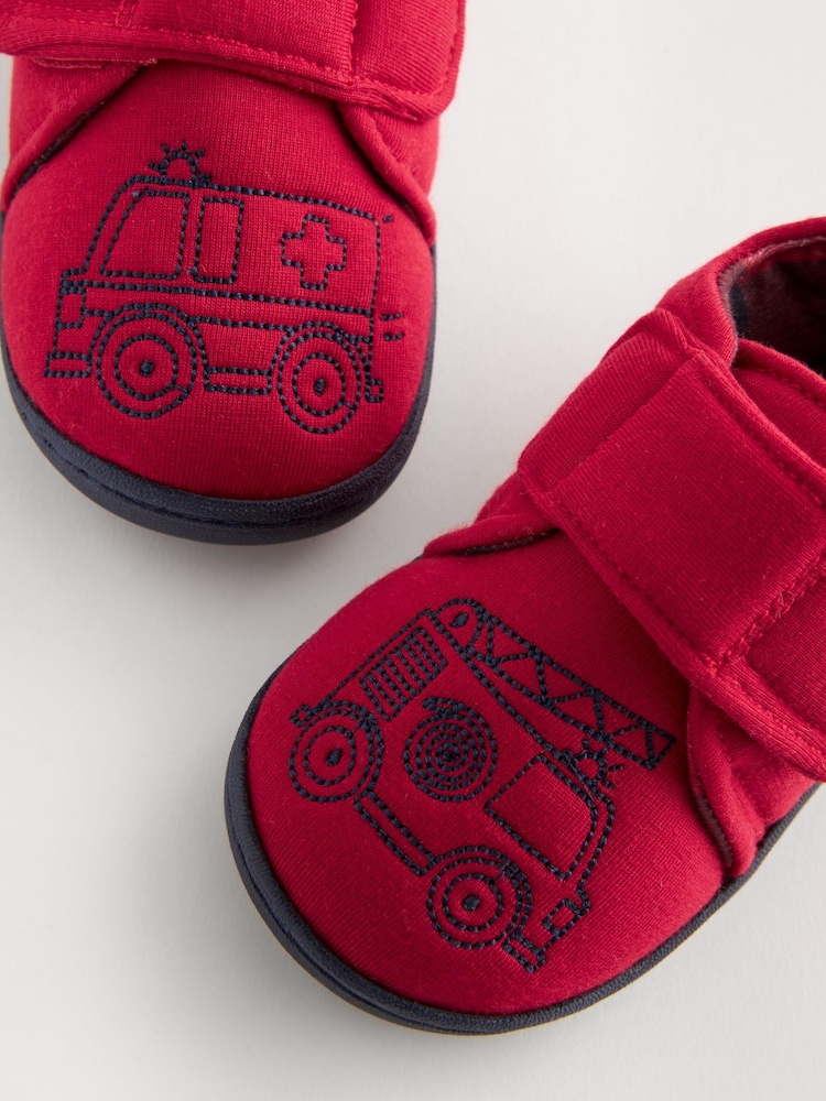 Red Transport Touch Fastening Cupsole Slippers - Image 6 of 6 Red Transport Touch Fastening Cupsole Slippers - Image 6 of 6
