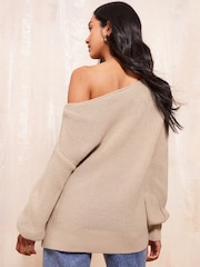 Friends Like These Stone Off The Shoulder Jumper - Image 4 of 4