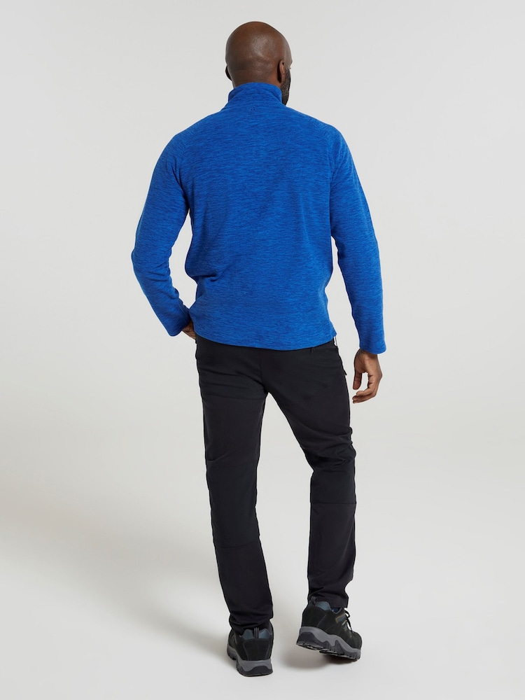 Mountain Warehouse Light Blue Mens Snowdon Micro Fleece - Image 2 of 4 Mountain Warehouse Light Blue Mens Snowdon Micro Fleece - Image 2 of 4
