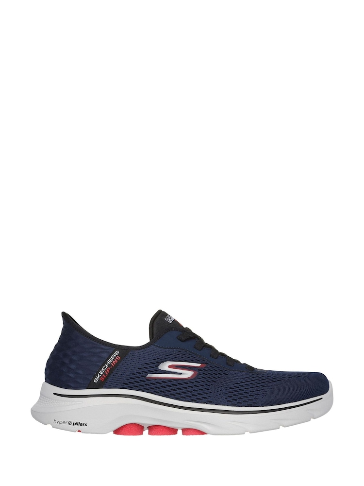 Azul - Zapatillas de deporte sin cordones Go Walk 7 de Skechers - Imagen 1 de 3