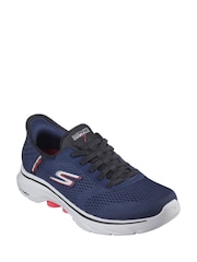 Azul - Zapatillas de deporte sin cordones Go Walk 7 de Skechers - Imagen 2 de 3