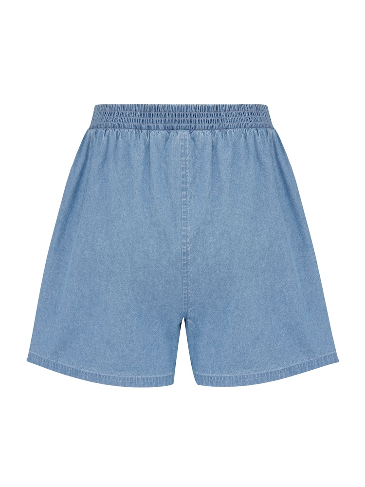 Pour Moi – Connie – Chambray-Shorts mit Stretchbund - Bild 4 von 4 Pour Moi – Connie – Chambray-Shorts mit Stretchbund - Bild 4 von 4
