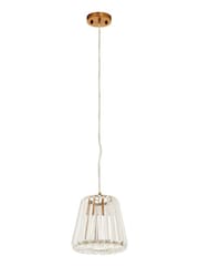 Interiors by Premier Gold Kensington Townhouse 1 Bulb Pendant Light - Image 4 of 4