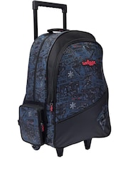 Smiggle Black Realm Trolley Backpack With Light-up Wheels - Image 2 of 4