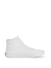 HUGO Canvas High-Top Trainers with Logo Patch - Image 1 of 5