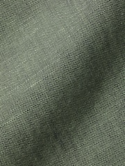 Charles Tyrwhitt Green Slim Fit Plain Short Sleeve Pure 100% Linen Shirt - Image 5 of 5