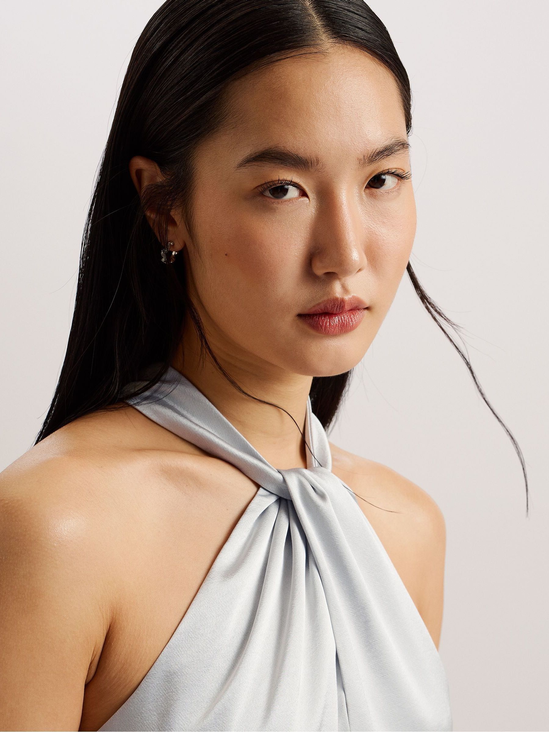 Buy Ted Baker Grey Masae Twist Neck Midi Dress from Next Luxembourg