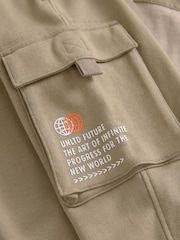 kameno siva - Utility 100% Cotton kratek rokav; s kratkimi rokavi majica and lahke hlače za prosti čas Set (3-16yrs) - Slika 4 iz 4