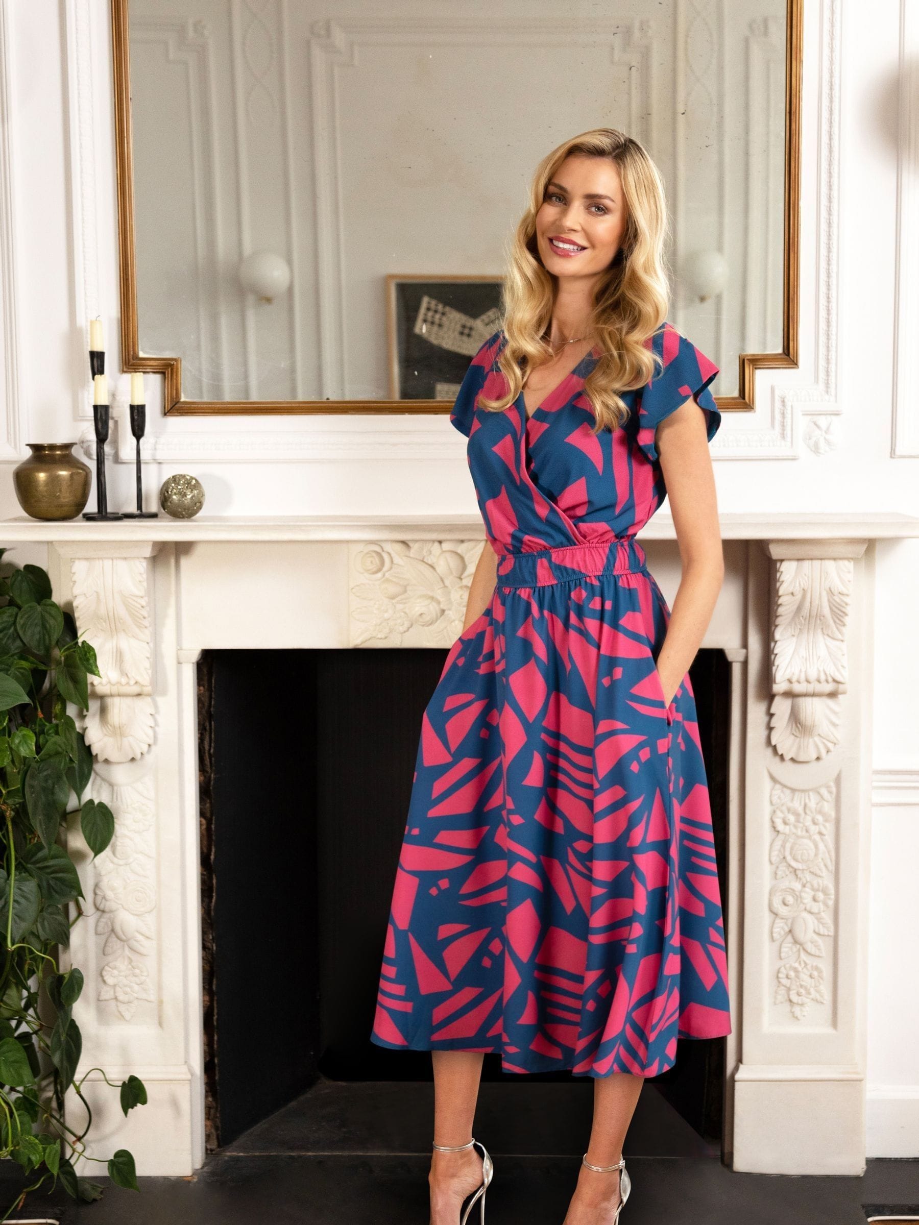 Buy Hot Squash Petite Pink Chiffon Midi Dress from Next USA