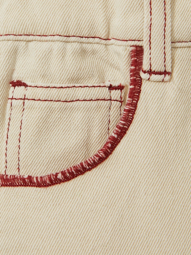 Reiss Emmefa Contrast Stitch Frayed Hem Jeans - Imagen 5 de 5
