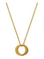 Orelia London 18k Gold Plating Textured Interlocking Open Circle 18" Necklace - Image 2 of 2