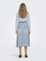 ONLY Blue Relaxed Fit Denim Maxi 100% Cotton Skirt - Image 2 of 6