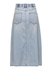ONLY Blue Relaxed Fit Denim Maxi 100% Cotton Skirt - Image 6 of 6