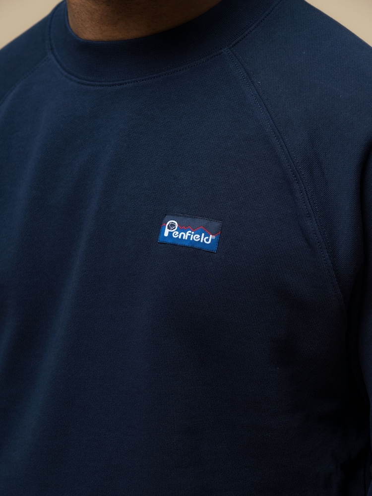 Penfield Blue Mens Relaxed Fit 100% Cotton Original Logo Sweatshirt - Image 5 of 5