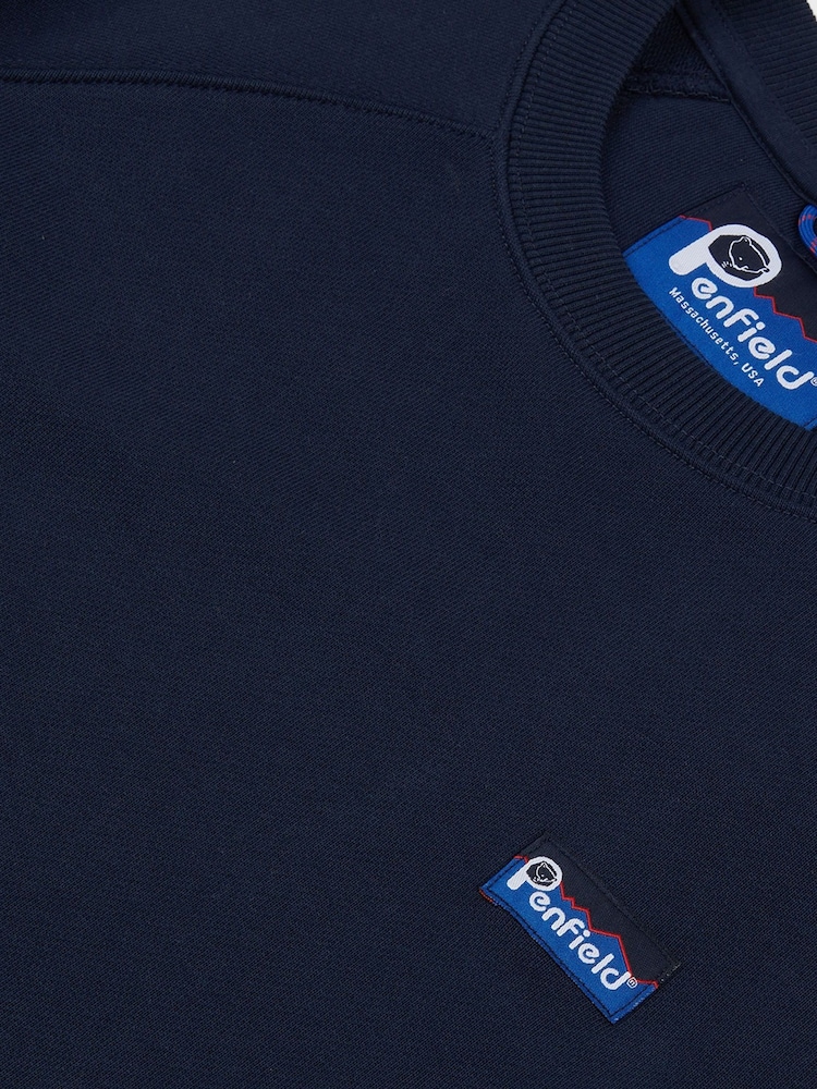 Penfield Blue Mens Relaxed Fit 100% Cotton Original Logo Sweatshirt - Image 8 of 8