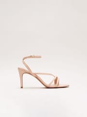 Phase Eight Pink Patent Barely There Strappy Sandals - Image 1 of 7