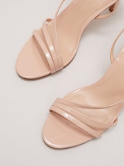 Phase Eight Pink Patent Barely There Strappy Sandals - Image 3 of 7