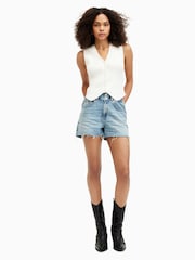 AllSaints White Cruz Waistcoat - Image 5 of 9