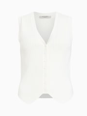 AllSaints White Cruz Waistcoat - Image 9 of 9