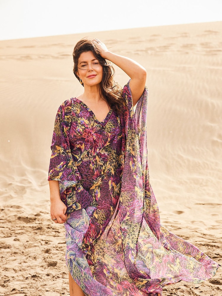Seaspray Pink Aruba Maxi Kaftan - Image 1 of 3