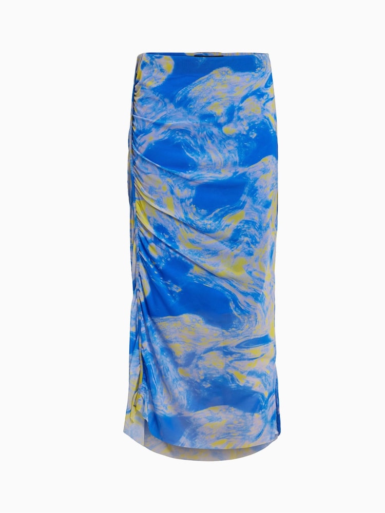 AllSaints Blue Nora Inspiral Skirt - Image 9 of 9