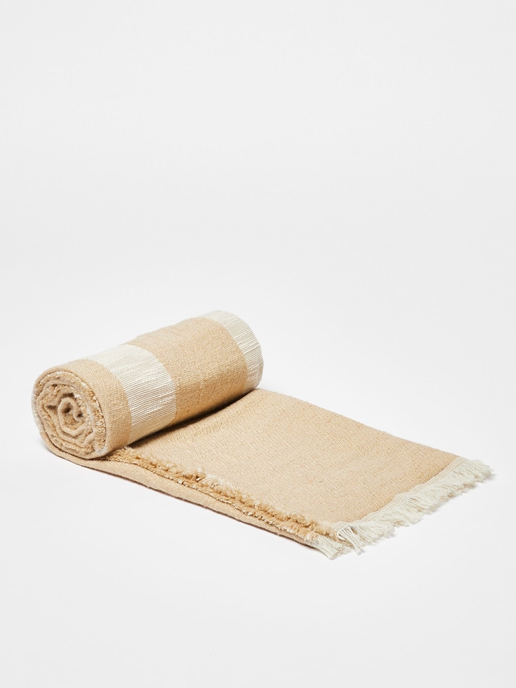 Oliver Bonas Cream Leo Jacquard Throw - Image 2 of 4