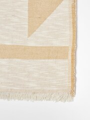 Oliver Bonas Cream Leo Jacquard Throw - Image 3 of 4