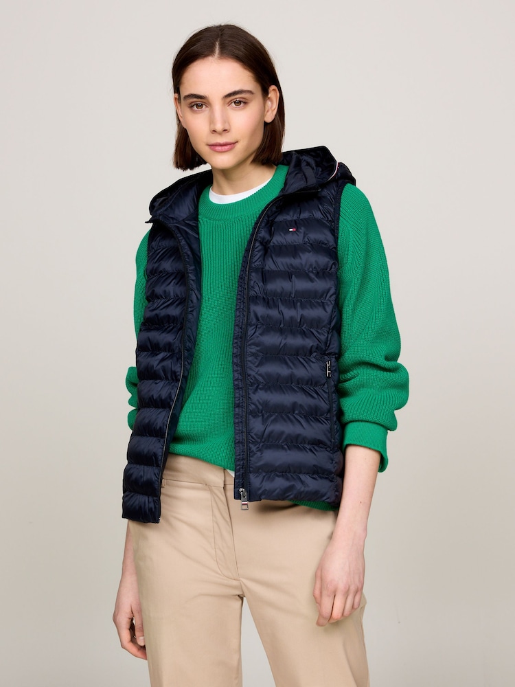 Tommy Hilfiger Dark Black Down-Filled Hooded Zip-Thru Jacket - Image 1 of 10 Tommy Hilfiger Dark Black Down-Filled Hooded Zip-Thru Jacket - Image 1 of 10