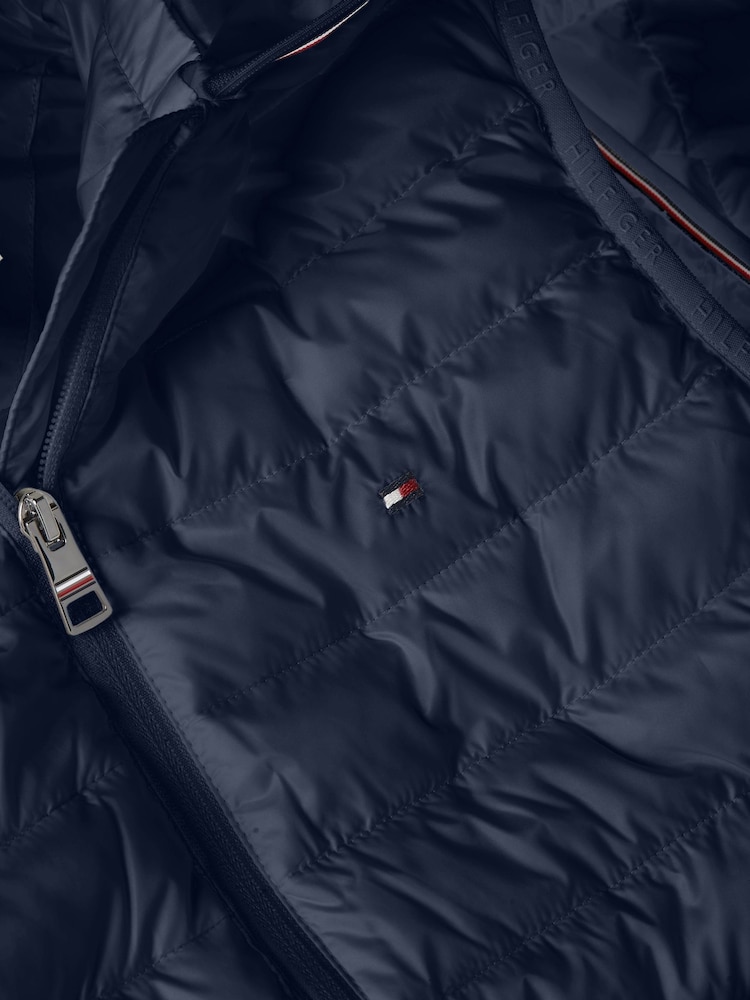 Tommy Hilfiger Dark Black Down-Filled Hooded Zip-Thru Jacket - Image 10 of 10