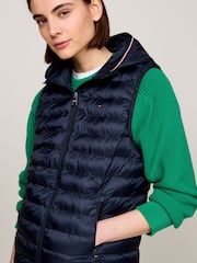 Tommy Hilfiger Dark Black Down-Filled Hooded Zip-Thru Jacket - Image 4 of 10