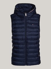 Tommy Hilfiger Dark Black Down-Filled Hooded Zip-Thru Jacket - Image 8 of 10
