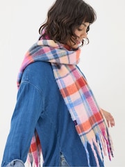 FatFace Multi Bright Check Scarf - Image 2 of 4