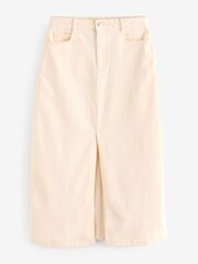 Nobody's Child Brown Midi Denim Column Skirt - Image 1 of 5