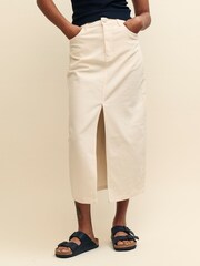 Nobody's Child Brown Midi Denim Column Skirt - Image 2 of 5