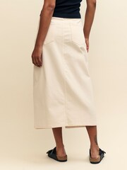 Nobody's Child Brown Midi Denim Column Skirt - Image 3 of 5