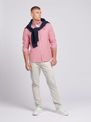U.S. Polo Assn. Red Mens 100% Cotton Gingham Shirt - Image 3 of 6