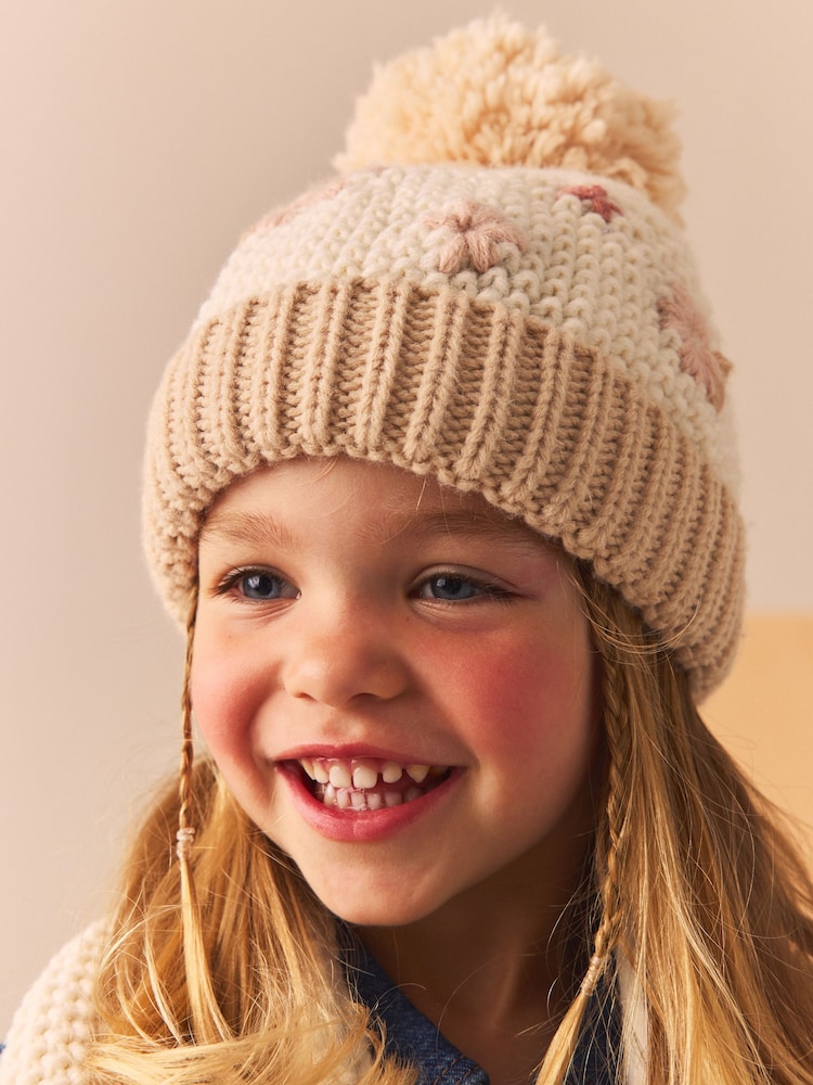 Natural Flower Hat Mittens And Scarf Set (1-13yrs) - Image 2 of 7