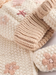 Natural Flower Hat Mittens And Scarf Set (1-13yrs) - Image 5 of 7