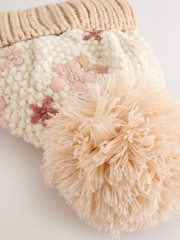 Natural Flower Hat Mittens And Scarf Set (1-13yrs) - Image 6 of 7