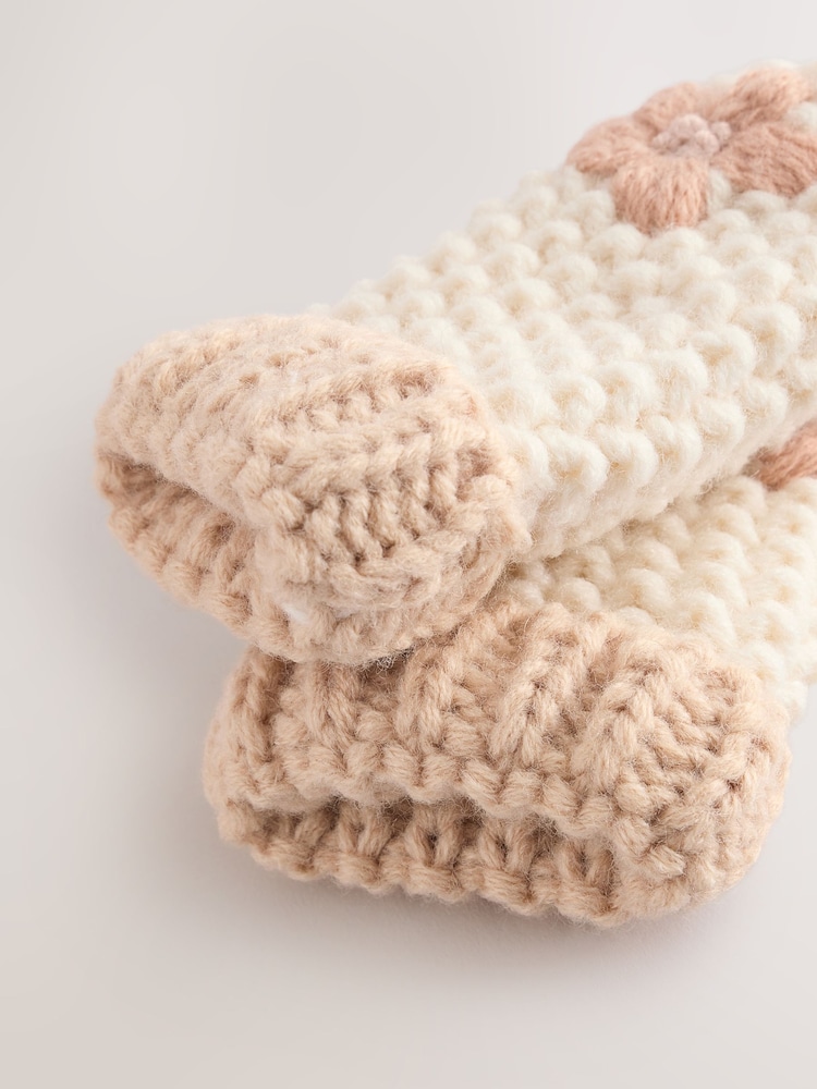 Natural Flower Hat Mittens And Scarf Set (1-13yrs) - Image 7 of 7