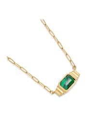 Katie Loxton Gold Tone Good Energy Waterproof Malachite Necklace - Image 4 of 4